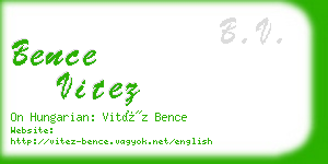 bence vitez business card